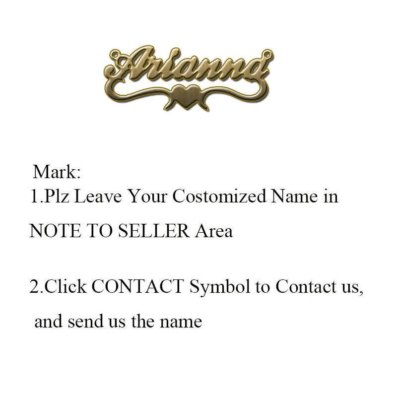 Stainless Steel Necklace Personalized Letter Gold Choker Necklace Pendant Nameplate Gift