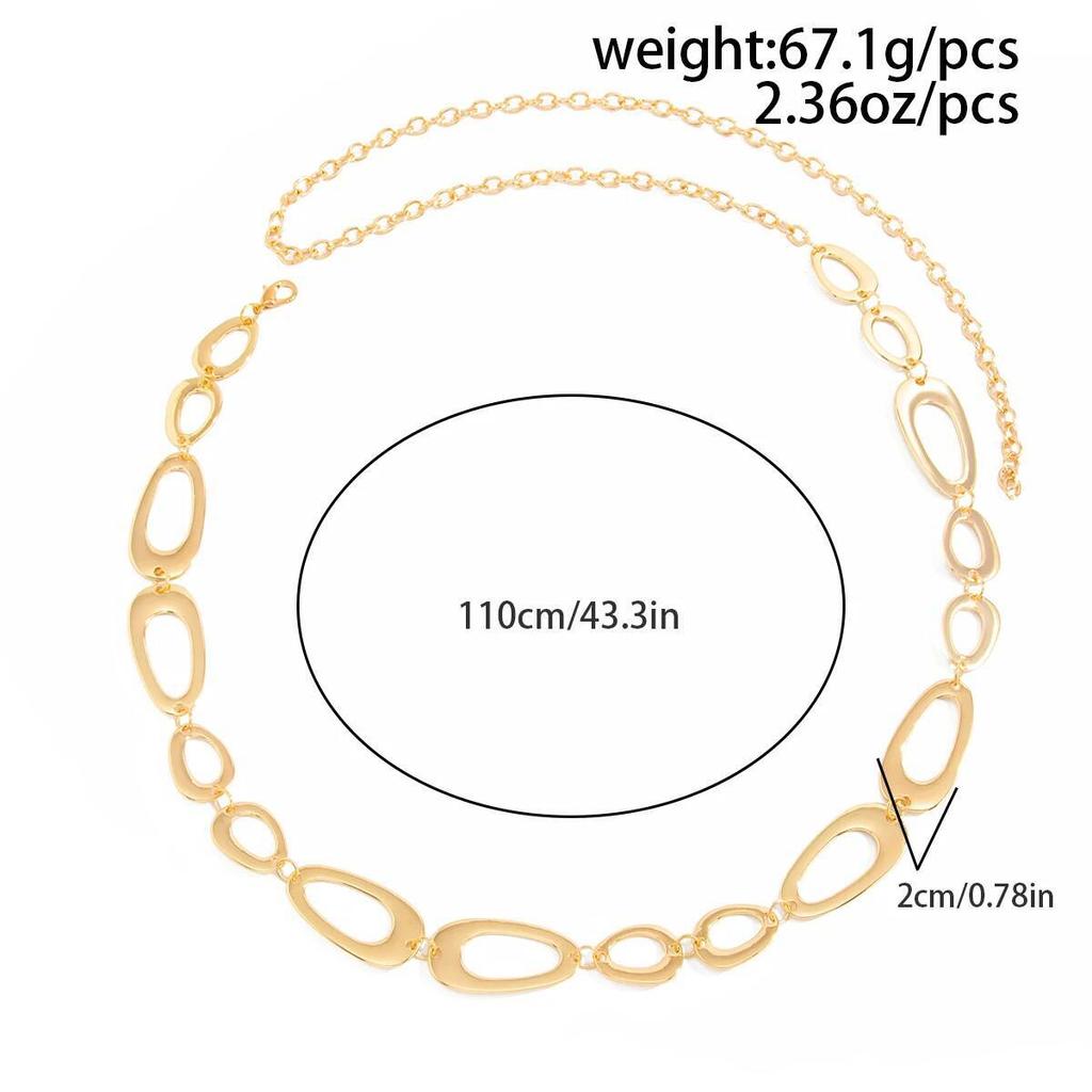 SHIXIN Minimalist Hollowed Geometry Waist Belly Chain Women Bohemian Sexy Summer Bikini Adjustable Body Chain Belt Accessories