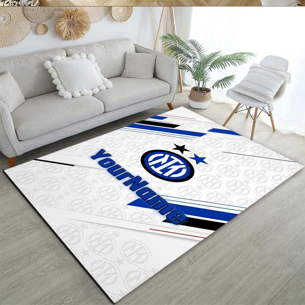 Inter Milan Personalized Name Floor Rug Office Rug Suitable for Decorate room Foyer Bedrooms Living Rooms Antislip Carpet Office home decor