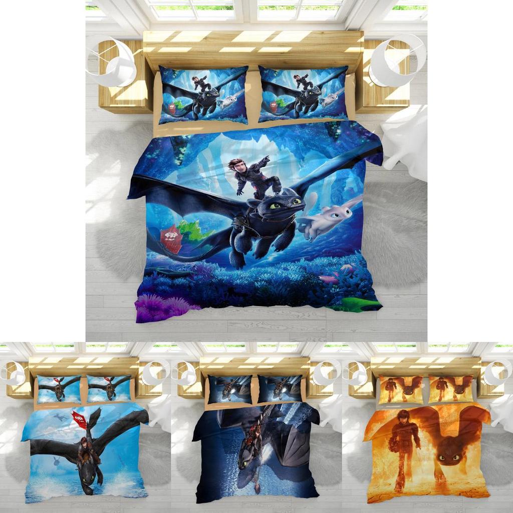 Cozy How To Train Your Dragon Design Bedding Set Crafted With Premium Polyester