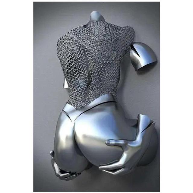 Современная металлическая фигурка, статуя, переплетение души, художественная роспись на холсте, абстрактная романтическая печать плакатов, настенная картина, декор комнаты, без рамки