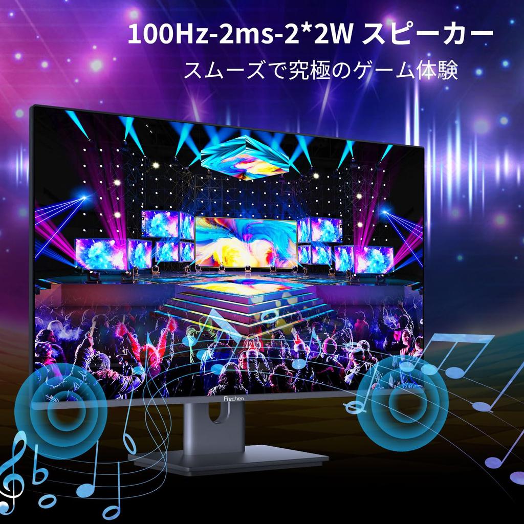 2K QHD дюймовый монитор для ПК 100 Гц HDR Адаптивная синхронизация Совместимый IPS-дисплей Дисплей Динамик Совместимый VESA Безрамный монитор Регулируемый наклон 23,8 25601440