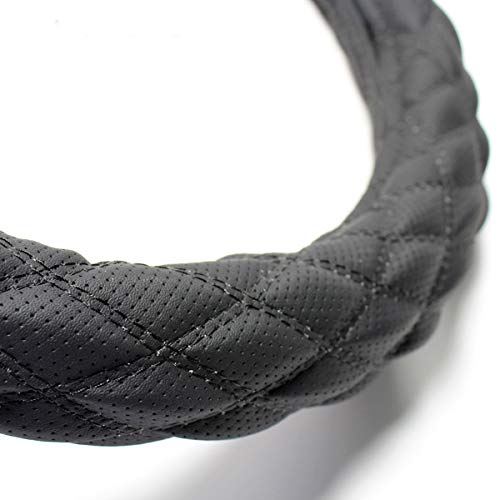 Azur Odyssey Steering Wheel Cover, Dimpled Black, Medium (Outer Diameter: Approx. 38-39cm), XS56A24A-M-013