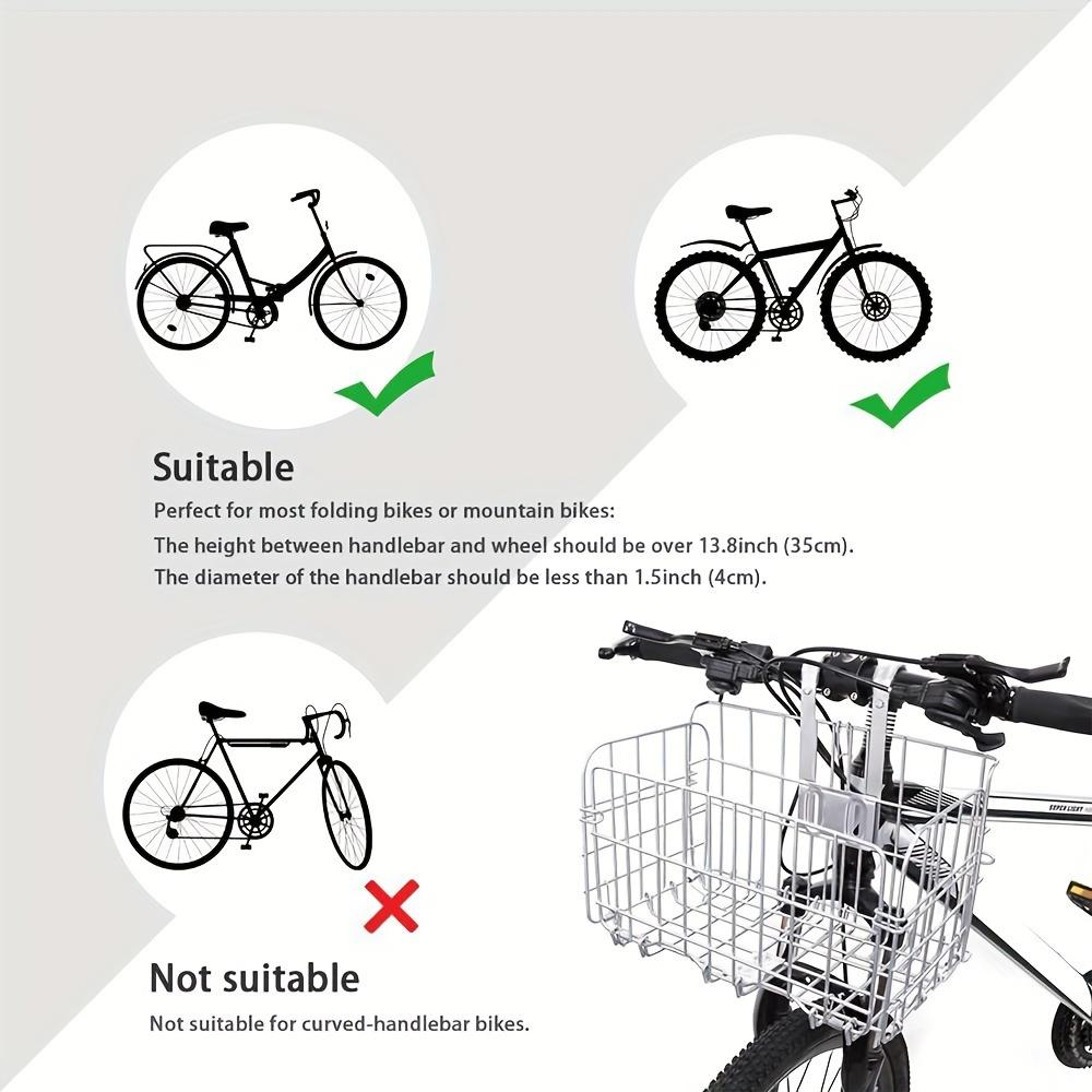 Bicycle Basket Large Capacity Foldable Adjustable Hanging Basket Storage Basket Front and Rear Hanging Basket