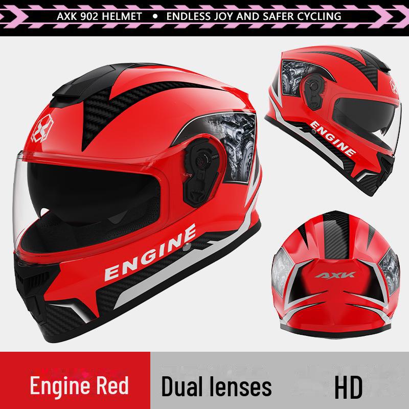 Мужской и женский зимний мотоциклетный шлем с двойной линзой для всесезонной езды