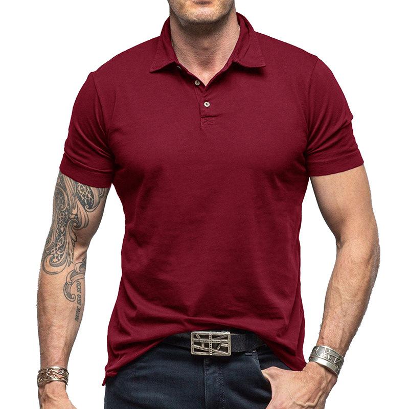 Men's Short Sleeve Polo Shirts Casual Slim Fit 3-Button Polos Tee Tops Collared T-Shirt for Men Summer Lightweight Athletic Business Work Golf Shirts
