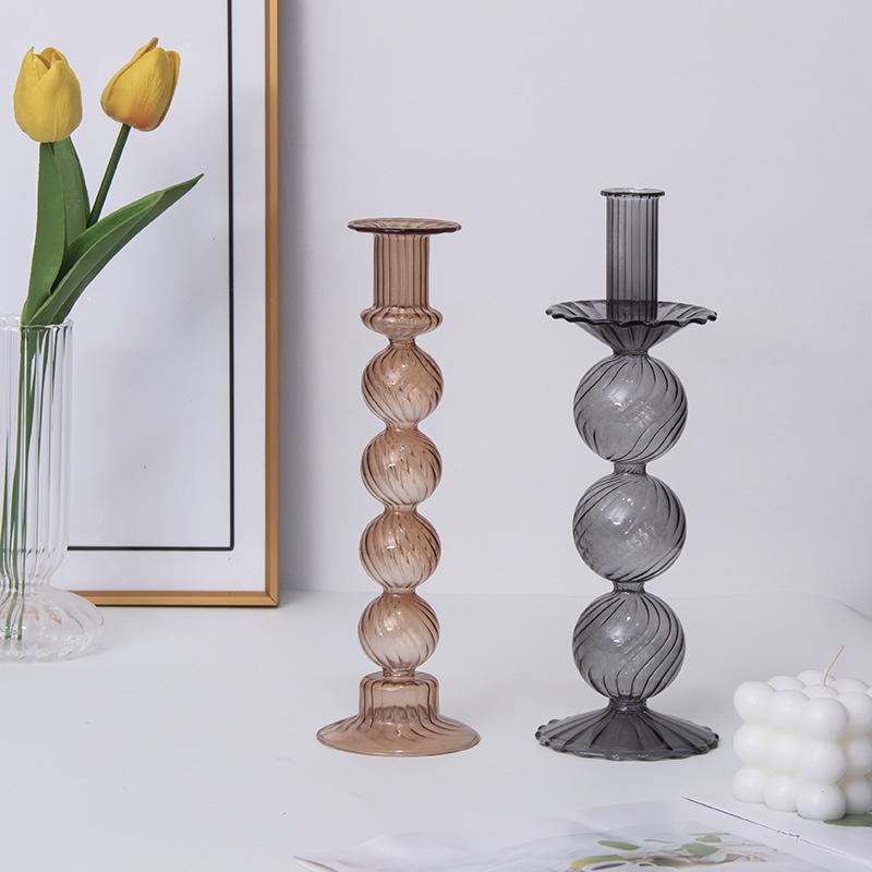 1 шт. подсвечники для чайных свечей для свадебного декора, фиолетовые, серые, коричневые, реквизит для ужина при свечах, 5 стилей