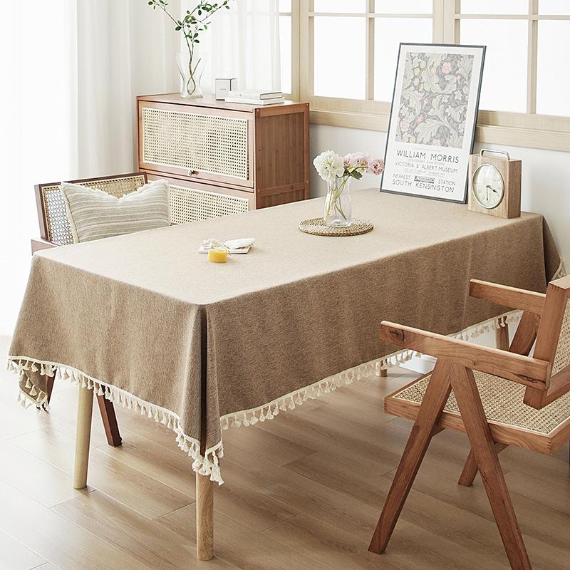 Ваби-саби Дзен Чайная церемония Прямоугольная скатерть с кисточками