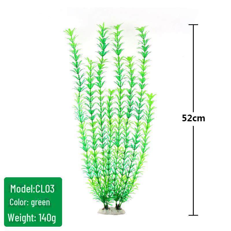 Fish Tank Scenic Background with Decorative Artificial Water Plants, 50cm High