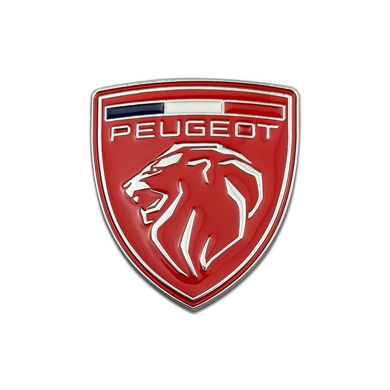 Metal Car Front Grille Emblem Sticker Rear Badge for Peugeot 106 107 108 206 207 208 301 306 307 308 407 4008 5008 RCZ Rifter