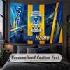 Custom Name Text Tapestry,Warrington Wolves Decorative Wall Hanging, Background Tapestry For Home Bedroom