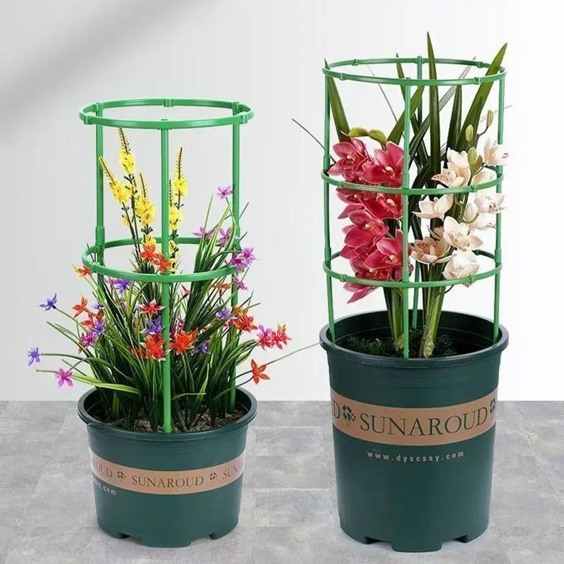 Зеленый каркас для поддержки растений, полукруглый фиксирующий стержень для теплицы, опора для комнатных цветущих растений и вьющихся растений, колышек