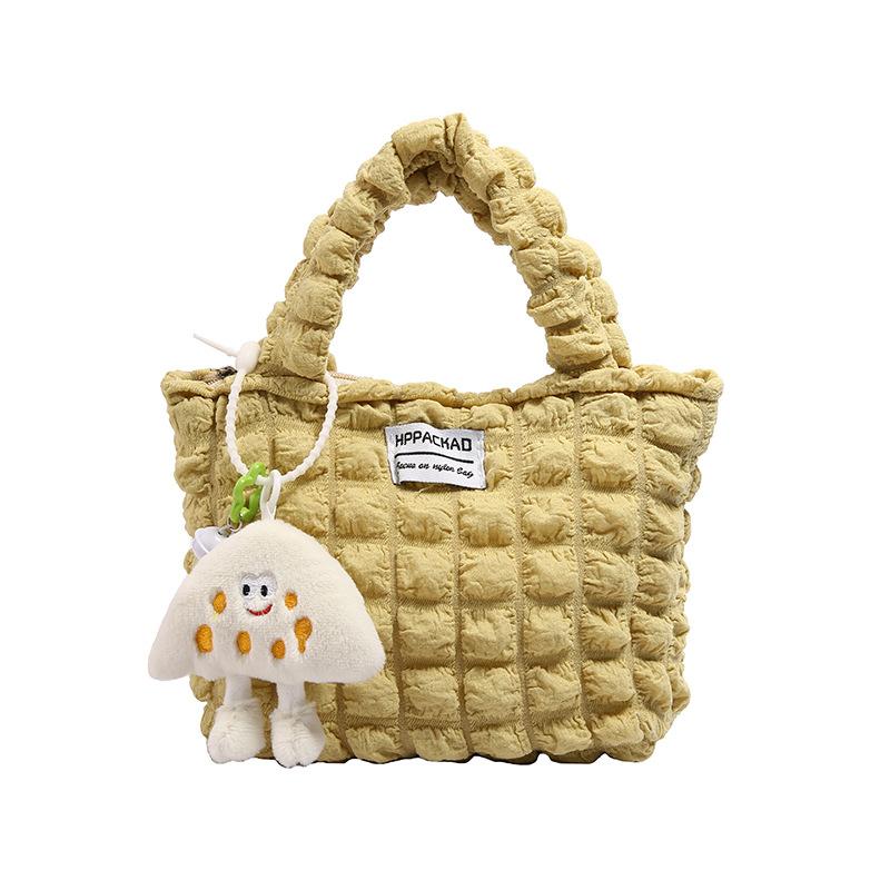 Складная сумка-облако, сумка-пузырь для выхода в свет, нишевый ленивый ветер, однотонная женская дутая сумка