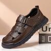Fashion Summer Fashion Men Sandals Breathable Shoes Leather Outdoor Men Sandal Antiskid Beach Sandals Hollow Out Breathable Casual Shoes