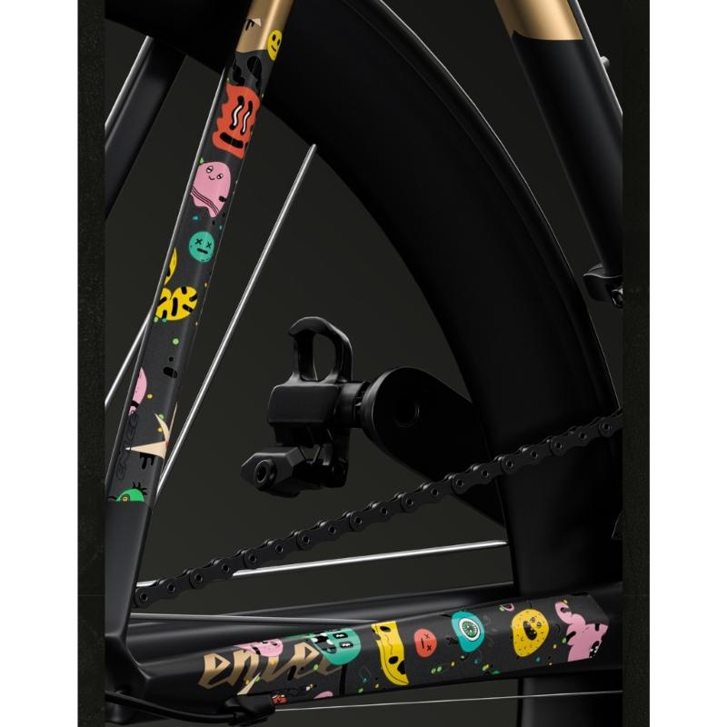 Защитная пленка для шоссейного велосипеда, съемная наклейка, защита цепи велосипеда, защита рамы, наклейки на переднюю вилку, защитная лента