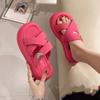 Luxury High-heeled Thick Sole Slippers Summer Fashion Lightweight Rome Shoes Platform Sandals Chic Pantuflas Beach Pu Chinelos