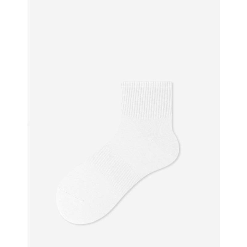 Men's Spring and Summer Short Socks, Black and White Socks, Anti-ball Mid-calf Socks, Basketball Sports Socks, Men's Cotton Socks