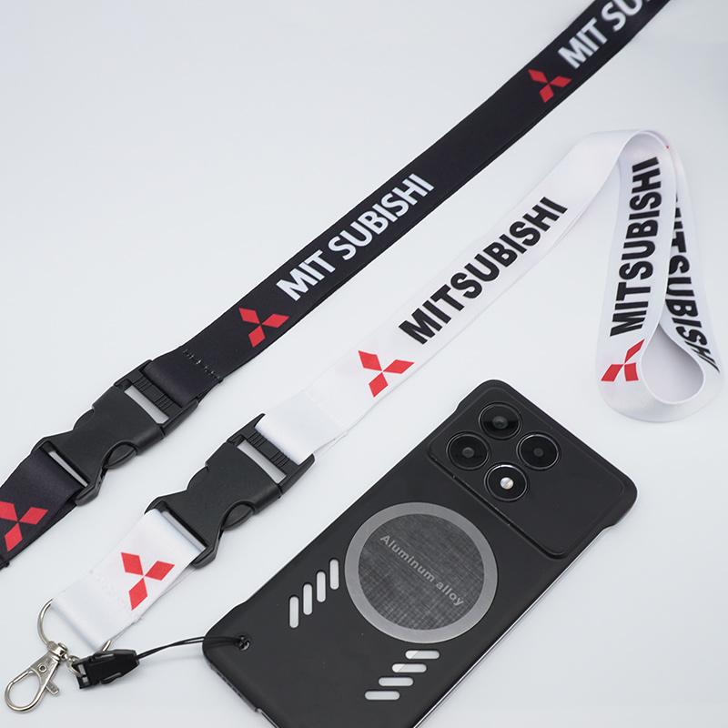 ysdf5 Auto Mobile Phone Neck Strap Lanyard Car Emblem Keychain Vehicle Id Holder for Mitsubishi Lancer 10 9 Asx Ralliart Eclipse L200