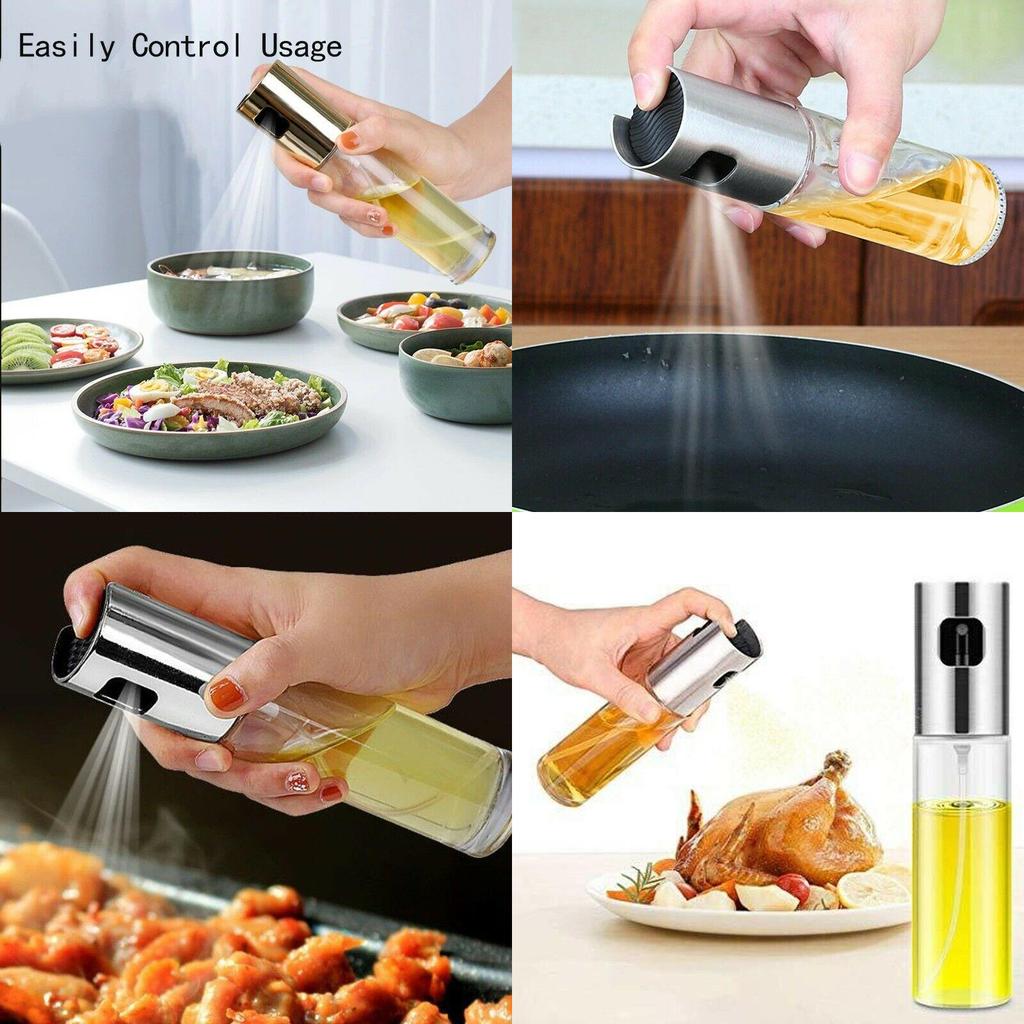 Кухонная бутылка-распылитель для оливкового масла из нержавеющей стали, насос, масленка, для гриля, герметичная