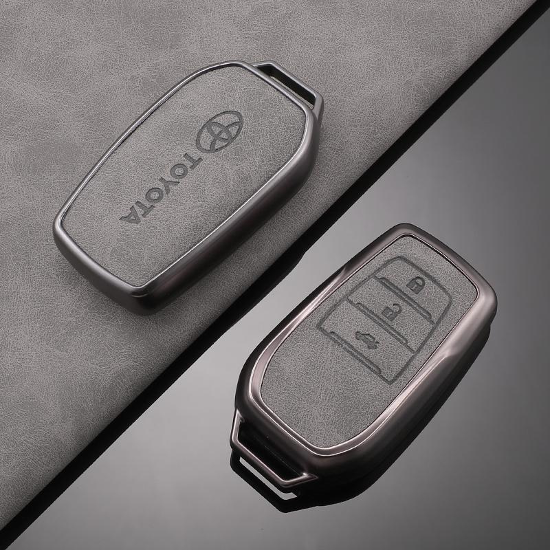 Кожаный чехол-брелок для автомобильного ключа для Toyota RAV4 Crown Hilux Fortuner Yaris Prius Corolla Camry Land Cruiser Avensis Verso Prado C
