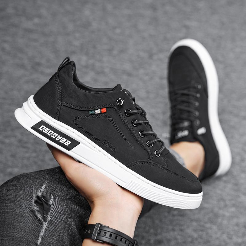 Мужская противоскользящая и износостойкая однотонная уличная модная повседневная обувь, спортивная обувь, мужская обувь, обувь для доски