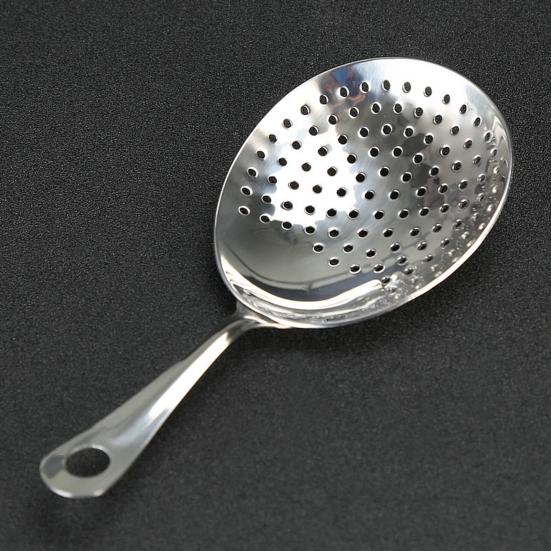 Julep Strainer Professional Удобная сетка 304 Нержавеющая сталь Эргономичная ручка Коктейльный фильтр Ложка Кухонные принадлежности