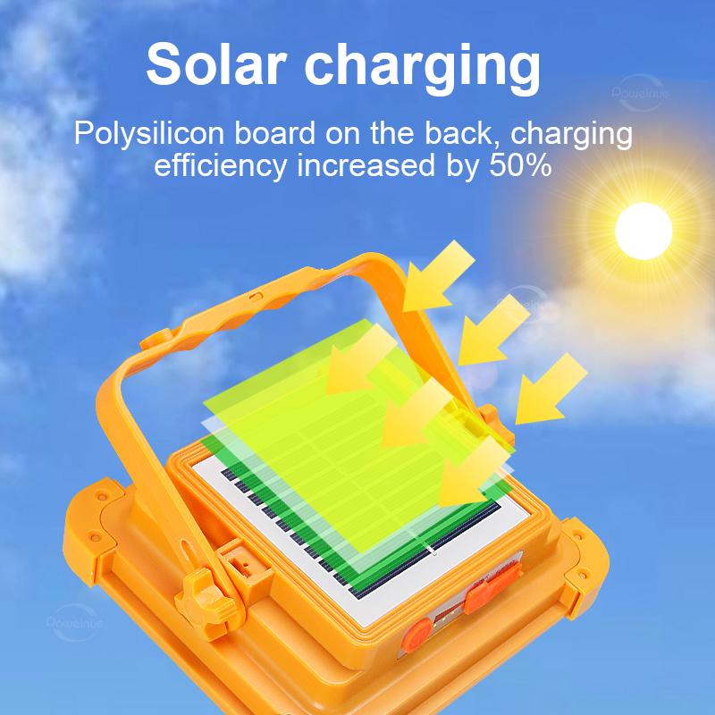 20000mah Portable Solar Lantern LED Tent Light Rechargeable Lantern Emergency Night Market Light Outdoor Camping Bulb Lamp