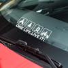 Car Reflective Sticker Universal Car Motorcycle Body One Life Live It English Decal Car Window Camping Pattern Reflective Decal