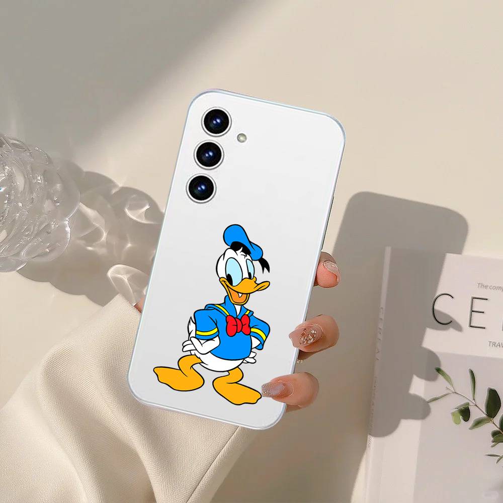 Милый Чехол для Телефона с Дональдом Даком для Samsung Galaxy S21 S22 S23 S24 S25ULTRA FE Ultra Plus5G A52S Прозрачный Чехол