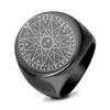 Mens Titanium Steel Ring Gothic Star Fashion Jewelry for Men Trendy Punk Accessories
