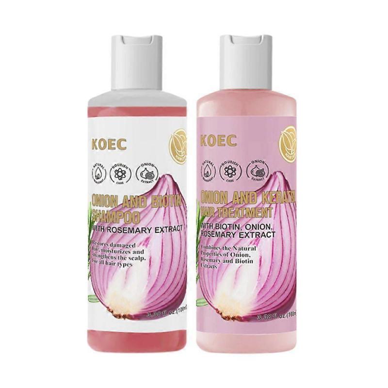2 шт. Шампунь с биотином и розмарином для волос, Натуральный уход за волосами, Шампунь для роста, Подходит для всех типов волос, Уменьшение выпадения волос, Стимулирование роста волос