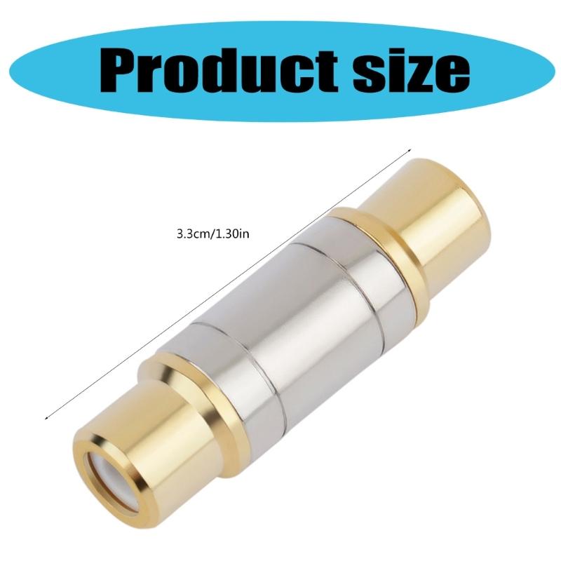 Позолоченный переходник-муфта «мама-мама» Металлический разъем Удлинитель для подключения видеокабеля