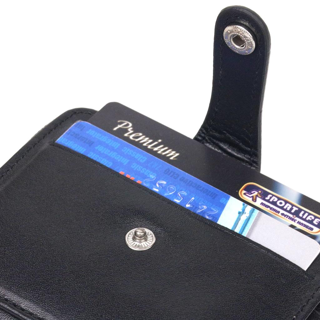 Beautiful Women's Purse Made of Natural Rough Leather CANPELLINI Wallet 21492 Black