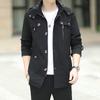 Men's Casual Hooded Jacket Jacket Autumn and Winter New Korean Version Trendy Thin Versatile Tooling Clothes