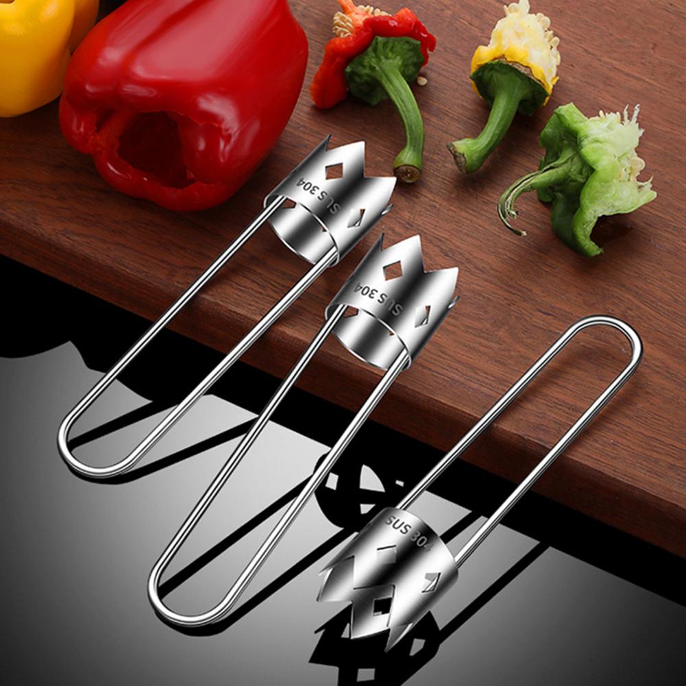 Инструмент для удаления сердцевины овощей Устройство для быстрого удаления сердцевины Набор для удаления сердцевины из болгарского перца из нержавеющей стали для легкого для удаления семян для легкого