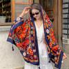 Scarf Women Winter Warm Scarves Vintage Bohemian Ethnic Style Art Shawl Wrap Beach Towel Tassels