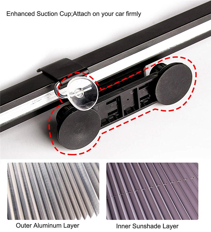 120*45cm Car Retractable Windshield Visor Sun Shade Folding Auto Block Cover