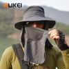 OLIKEI Face Shield Sun Hat for Men Women Summer Outdoor Fisherman Hat Anti-UV Fishing Hat Breathable Quick-drying Hiking Sunshade Hat