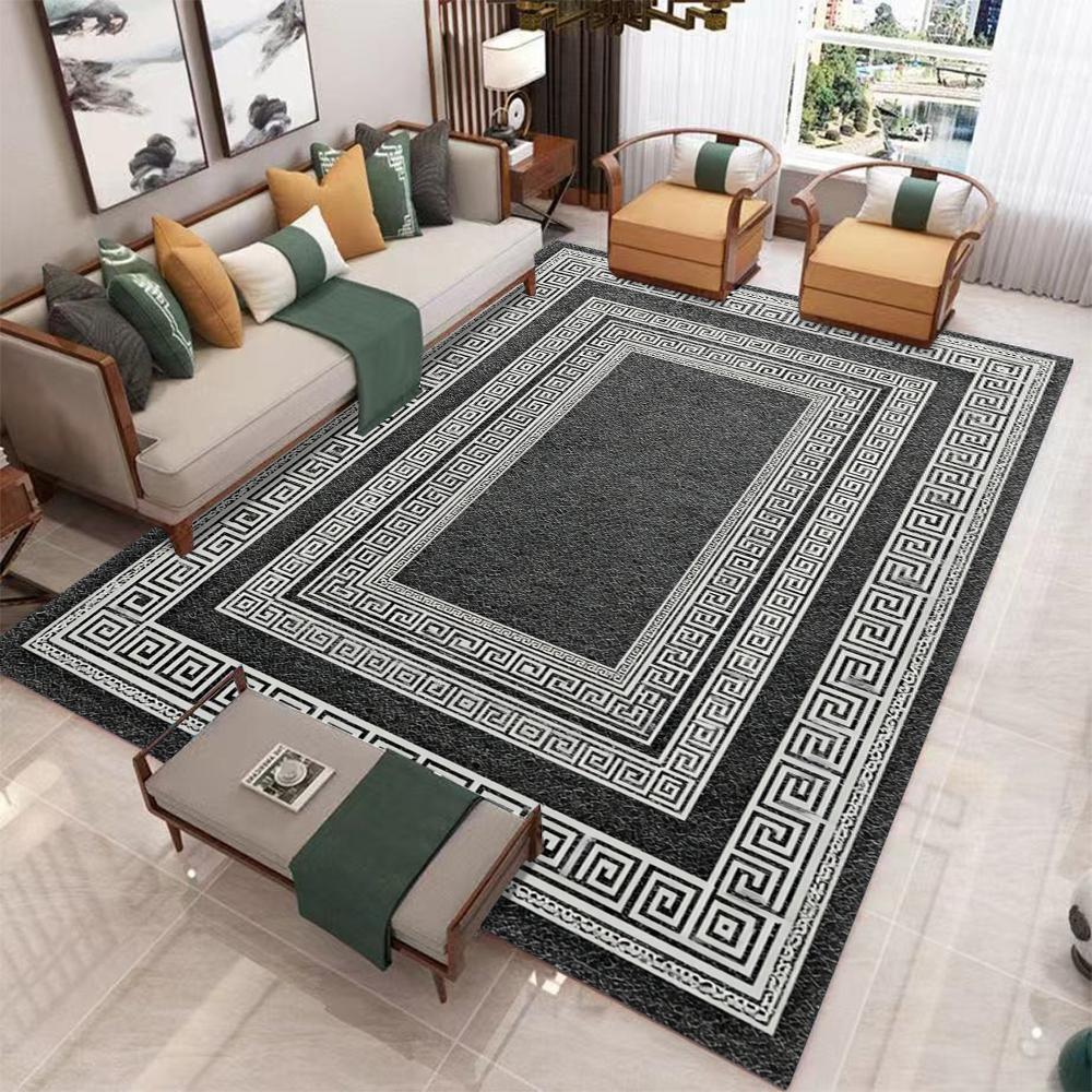 Геометрический принт Ковер для спальни для домашнего декора Гостиная Прихожая Кухня Нескользящие напольные коврики Ковер для зоны дивана и журнального столика в отеле