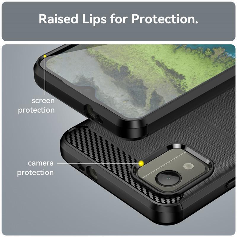 Чехол для Nokia C110 Чехол для Nokia C110 6,3-дюймовый ударопрочный силиконовый бампер из углеродного волокна для Nokia C110 C100 C200 C300 C32 C31