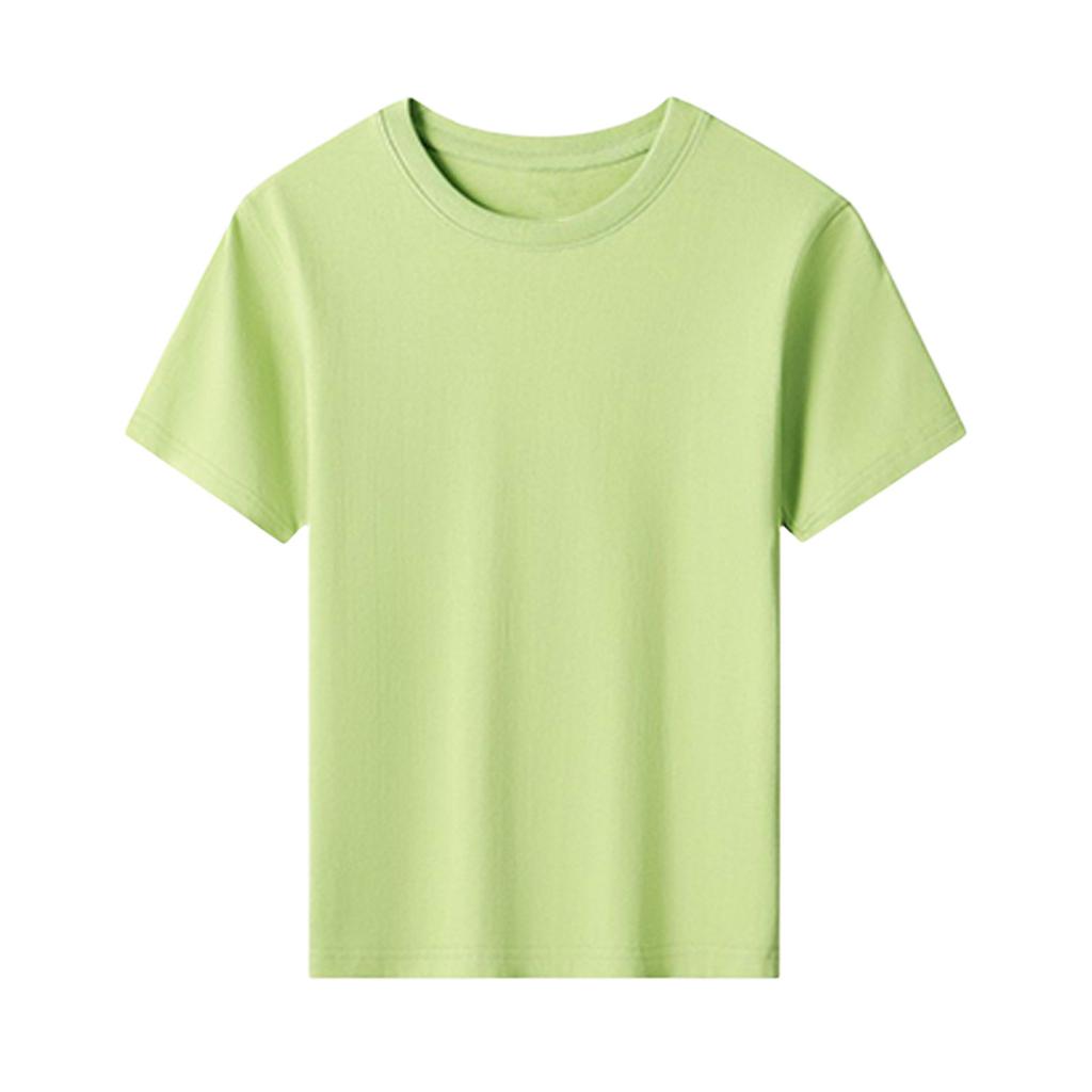 Детская футболка, свободный повседневный свитер с круглым вырезом и принтом, короткий рукав, футболка, топ