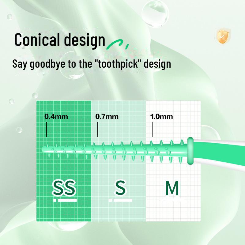 Портативная мягкая силиконовая щетка для чистки межзубных промежутков