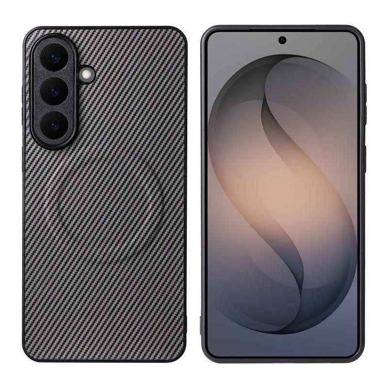 Samsung Galaxy A57 Magnetic Phone Case,Leather Carbon Fiber MagSafe Wireless Charging ShockProof Phone Case Cover for Samsung Galaxy A57