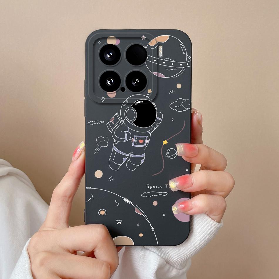 Чехол-конфетница для телефона Xiaomi 15 Pro, корпус, мягкий жидкий силикон, улучшенная полная защита, задняя крышка с цветами для Xiaomi15 Pro, Чехол