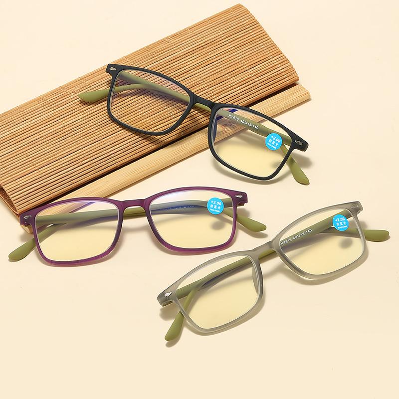 Square Anti-Blue Light Women Reading Glasses Men Plastic Computer Hyperopia Presbyopia Women Reading Eyeglasses +1.0 +1.5 +2.0