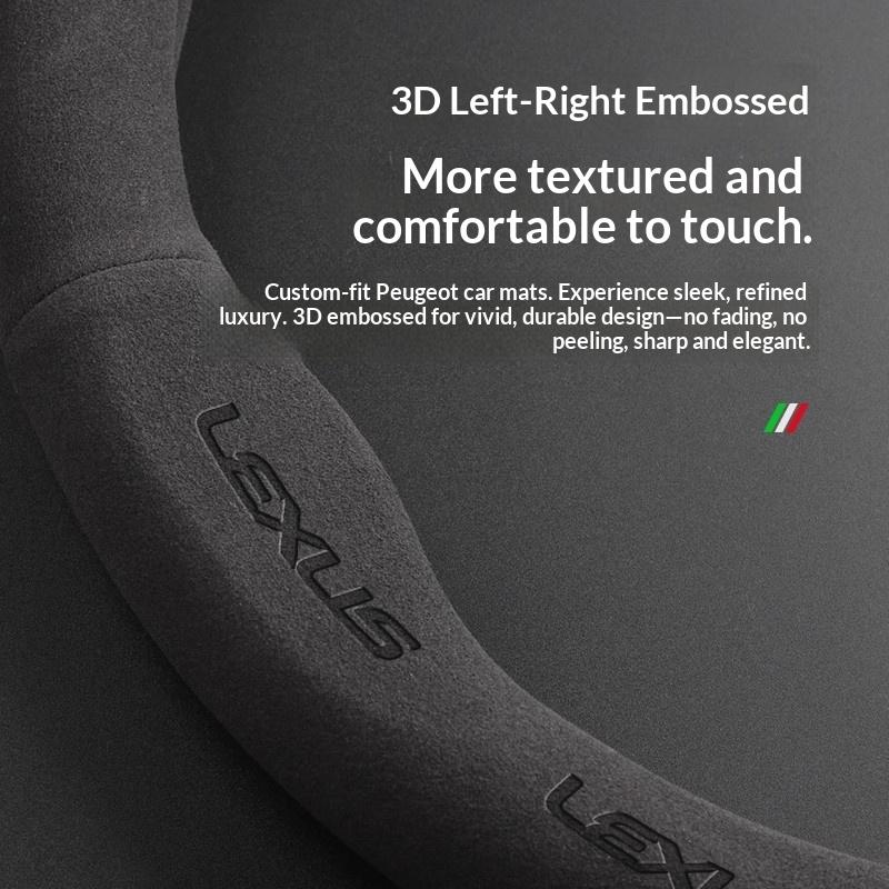 Car Suede Steering Wheel Cover For Lexus F Sport ES200 ES250 ES260 ES300 RX300 LS500h GS250 GS300 IS250 IS300 CT200h LX570 GX NX AEF1