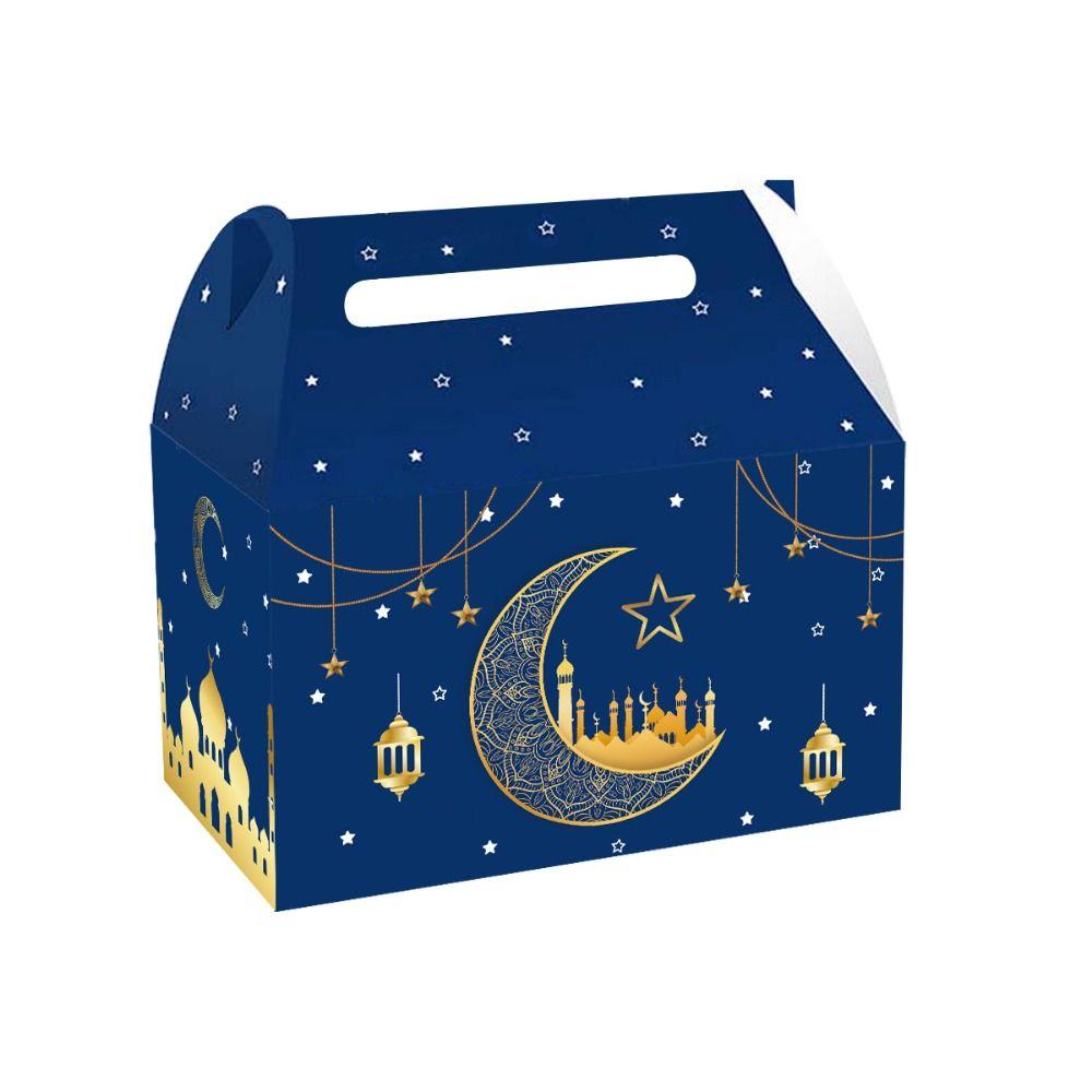 12PCS Multicolor Ramadan Gift Box Paper Packing Box Eid Mubarak Packaging Boxes Candy Snacks Sugar