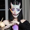 Qo'y Shoxi Iblis Halloween Yuz Qalqoni Dahshatli Inson Yuzi Qalqoni Qo'rqinchli Rekvizit Kechalar Arvohlar Uyi Qo'rqitishlar Hayvon Yuzi Qalqoni