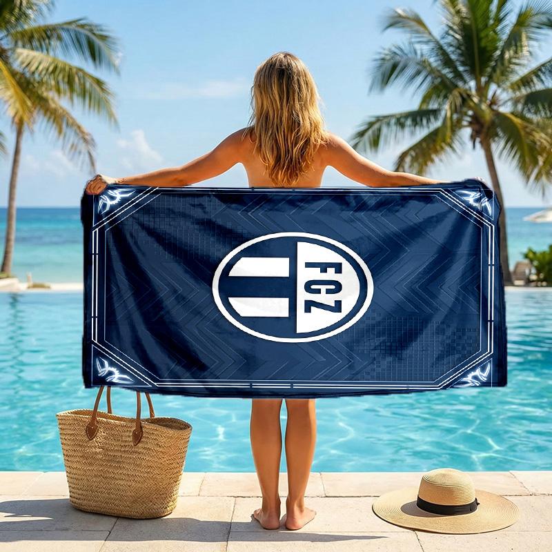 FC Zürich print Quick Dry Beach Towel Microfiber Absorbent Portable Travel Swimming Towel