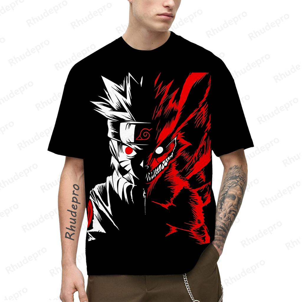 Y2k Clothes Men's T-shirt Harajuku Style Cosplay Naruto Oversized Gift High Quality Clothing New Shirts Children's Trend